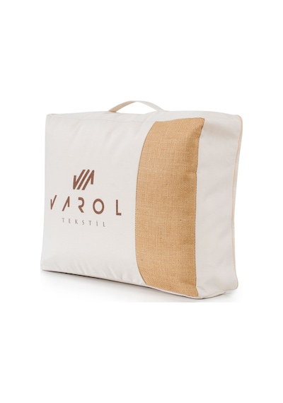 Varol Pure Cotton King Size %100 Pamuk Yorgan 215x235 Cm Geniş Ve Konforlu Bez Çantalı Krem
