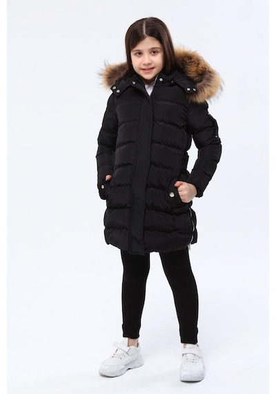 Benitto Kids Kız Çocuk Kaban 1249-siyah Siyah