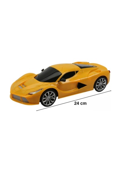 Uzaktan Kumandalı Şarjlı Araba 24 Cm Işıklı Ferrari & Lamborghini Model Full Fonksiyonlu Oyuncak Sarı Ferrari