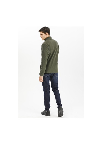 Exuma Yarım Fermuarlı Polar 2312001-khaki Yeşil
