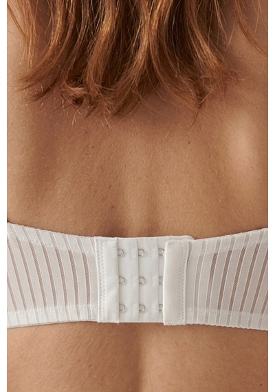 Cottonill Seamless Bra - Striva Beyaz Mikro Çizgi Desenli Balenli Toparlayıcı Kadın Sütyen Cottonill Seamless Bra - Striva Beyaz Mikro Çizgi Desenli Balenli Toparlayıcı Kadın Sütyen