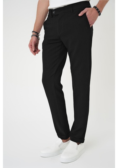 Efor Comfort Fit Beli Lastikli Siyah Jogger Pantolon P 1179 Siyah