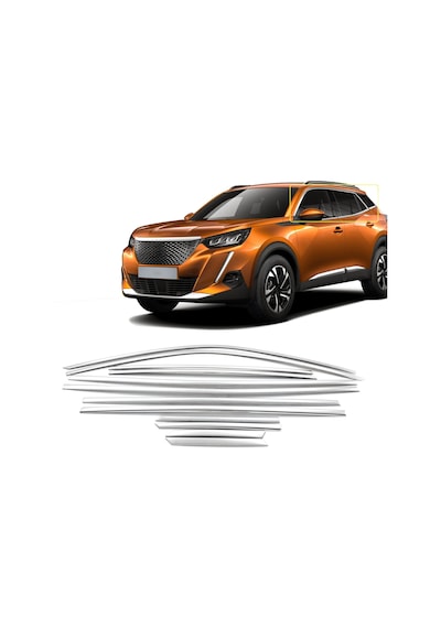 Nova Krom Peugeot 2008 2 Krom Cam Çerçevesi 12 Prç 2020 Üzeri