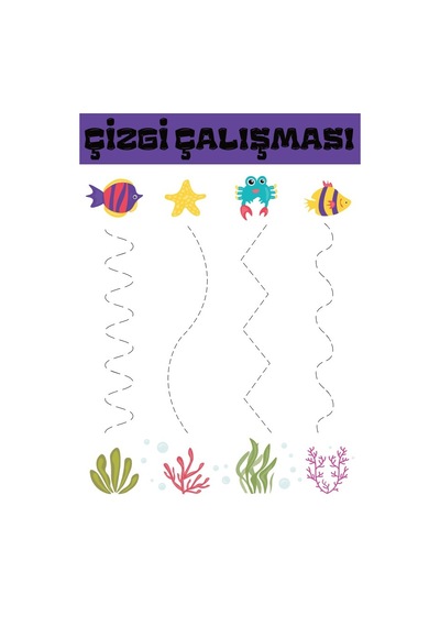 Okul Öncesi En Süper Çizgi Çalışmaları Yaz-sil