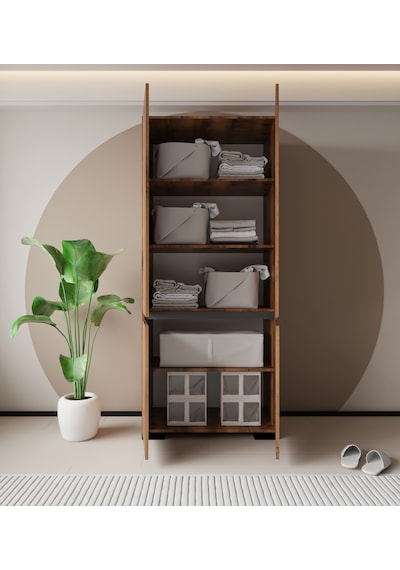 Floransa 4 Kapılı Flr4-ırf Ceviz - Antrasit Gardırop-çok Amaçlı Dolap-yüklük Ceviz - Antrasit Floransa 4 Kapılı Flr4-ırf Ceviz - Antrasit Gardırop-çok Amaçlı Dolap-yüklük Ceviz - Antrasit