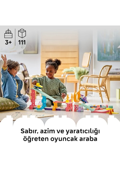 LEGO® DUPLO® Kasabası 3’ü 1 Arada Araçlarla Yaratıcı Rampalar 10478 - 3+ için Aksesuarlar İçeren Eğitici Oyuncak Yapım Seti (111P)