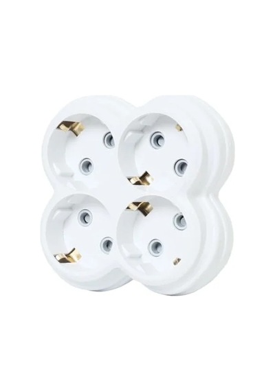 Dörtlü Topraklı Priz Çoklayıcı Fiş, 16a 250 Volt 0