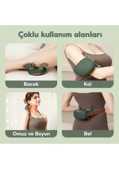 Isıtıcılı Güçlü Masaj Aleti - El Hissiyatı - Şarjlı - 3 Farklı Hız Kademesi Sarı