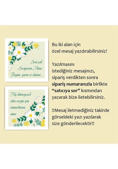 Mother's Day -anneler Günü Tebrik Kartı Büyük 4 Lü + 2 Li Küçük Kart Seti -anne-04