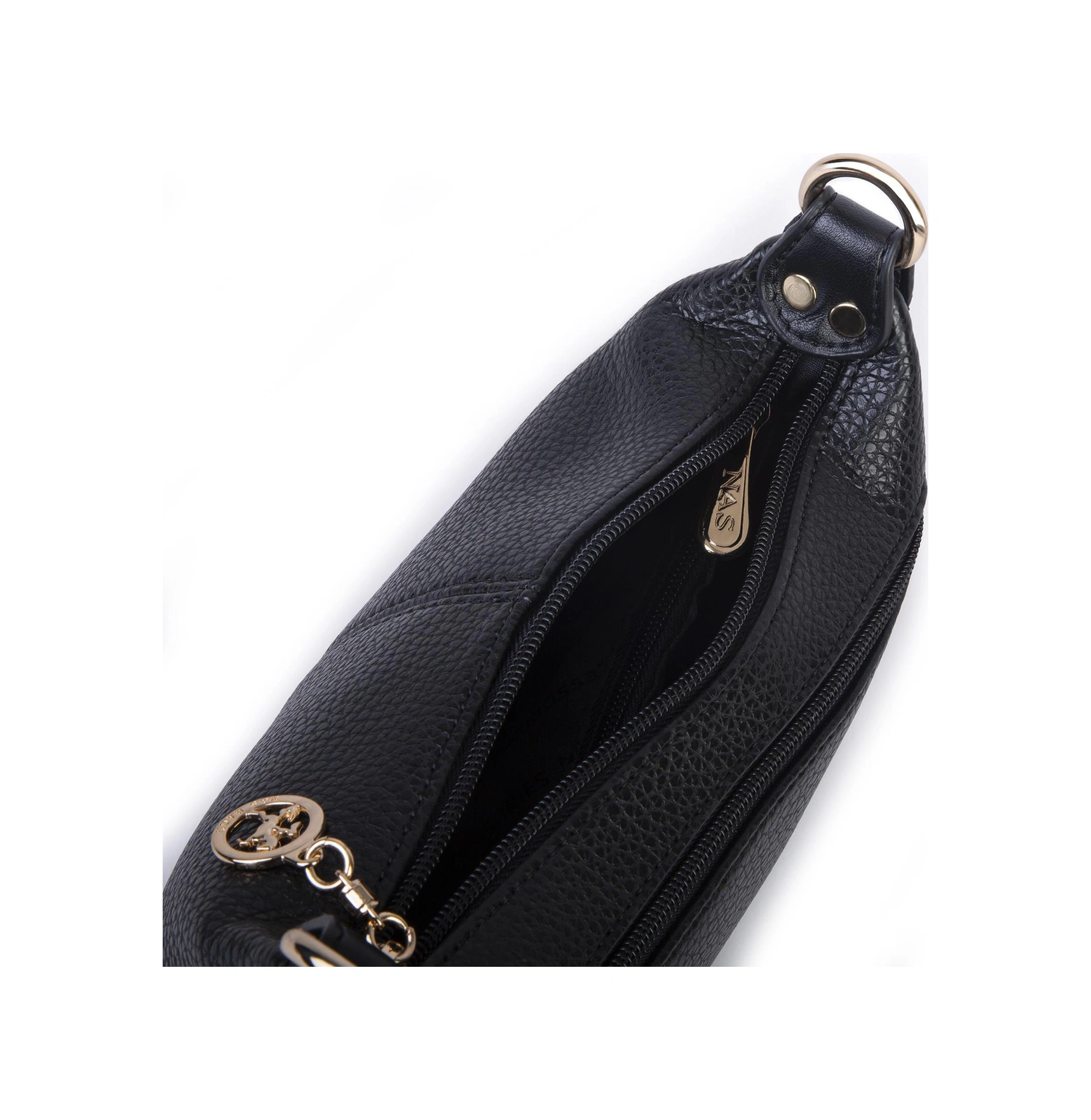 Nas Bag Kadın Mini Omuz Ve Çapraz Çanta Örgülü Askılı En: 23 Cm , Boy: 14 Cm Siyah Lopez Siyah