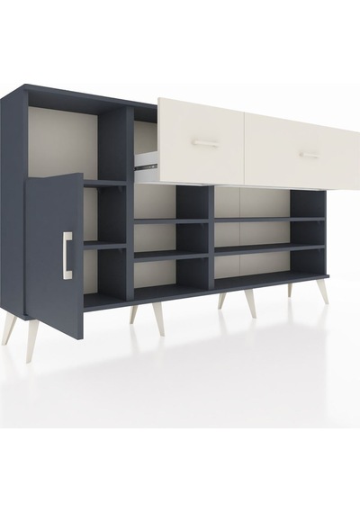 Arges Konsol 6 Raflı 2 Çekmeceli Tek Kapaklı 176x30x99 Antrasit-antrasit/aytaşı Antrasıt/aytası - Antrasıt Arges Konsol 6 Raflı 2 Çekmeceli Tek Kapaklı 176x30x99 Antrasit-antrasit/aytaşı Antrasıt/aytası - Antrasıt