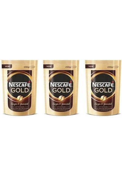 Nescafe Gold Kahve 3 x 200 G