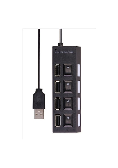 Thentech 4 Portlu Usb 3.0 Hub Çoklayıcı Bağımsız Açma Kapama Tuşlu Led Işıklı Yüksek Hızlı Dosya Aktarımı