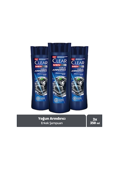 Men Kepeğe Karşı Etkili Şampuan Yoğun Arındırıcı 350 Ml X3