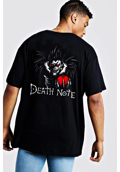 Startmore Death Note Red Apple Oversize Unisex Tişört Siyah