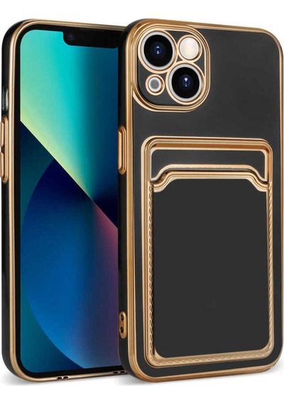 Apple Uyumlu iPhone 13 Pro Max Kılıf Zore Bark Kartlıklı Kapak Mavi