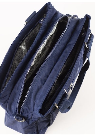 Krinkıl / Klinkır Su Geçirmez Kumaş Çok Fonksiyonlu El Omuz Kol Ve Postacı Kadın Çanta Lacivert 01k Lacivert