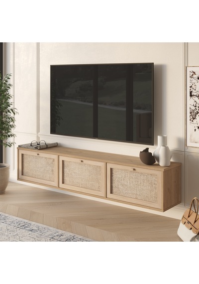 Robin Home Arizona Tv Ünitesi Sehpası Duvara Monte 3 Ahşap Jüt Kapaklı 180cm Sepet-jüt Kahverengi Robin Home Arizona Tv Ünitesi Sehpası Duvara Monte 3 Ahşap Jüt Kapaklı 180cm Sepet-jüt Kahverengi