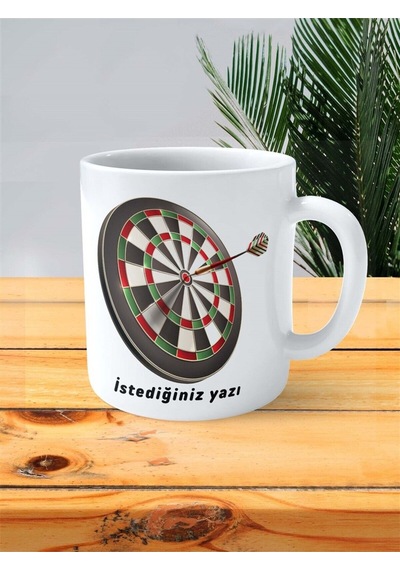Dart Baskılı Kupa Bardak Kişiye Özel Model 8 Çok Renkli