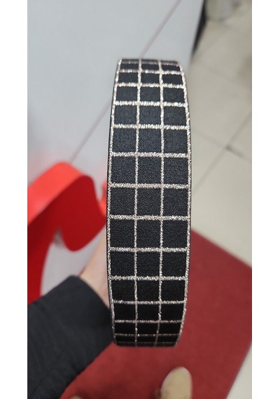 4cm Genislikte Düz Bakır Simli Lastik Şerit