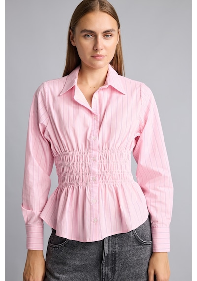 Defacto %100 Pamuk Fıtted Çizgili Poplin Uzun Kollu Gömlek H0347ax26aupn693 Pembe-pn693