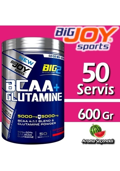 Bigjoy Big2 Hem Bcaa + Hem Glutamin 2'Si 1 Arada 50 Servis 600 Gr-Karpuz Aromalı