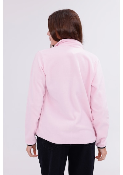 Monox Kadın Slim Fit Tam Fermuarlı Polar Ceket Pembe