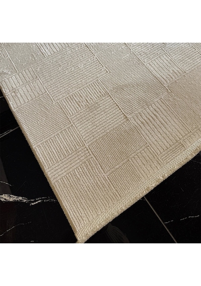 Hoom Rugs İpek 1134 Krem Yün Tuşeli Akrilik Pamuk Taban Halı Krem
