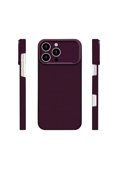 İphone 16 Pro Max Uyumlu Kılıf M-safe Şarj Özellikli Zore Paris Zerre Sert Pc Kapak Derin Mor