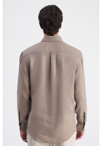D'S Damat Ds Damat Comfort Vizon Düz Keten Gömlek 6hc02ap01304m Çok Renkli 2XL