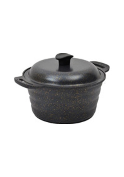 Campout Granit Döküm Kamp Tenceresi 24 Cm Siyah