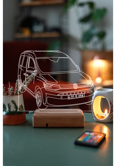 Volkswagen Caddy 16 Renk Kumandalı 3d Gece Lambası