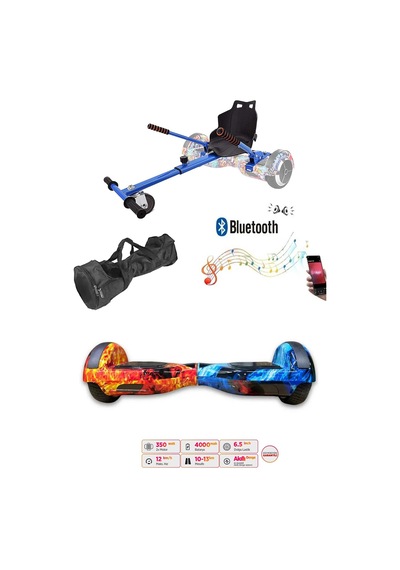 Citymate Elektrikli Kaykay Hoverboard Akıllı Denge 6.5 Inch + Hoverkart + Çanta Extrem Paket D10