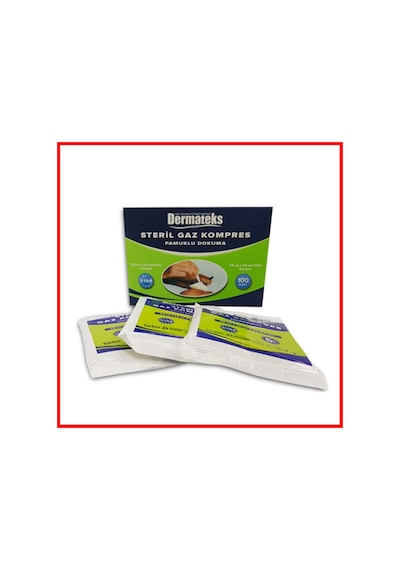 Dermateks Steril Gaz Kompres 7.5 X 7.5 Cm - 4 Kat - 100´Lü Spanç