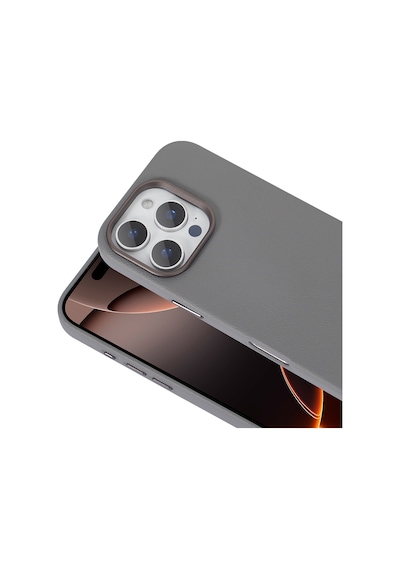 Apple Uyumlu iPhone 16 Pro Kılıf M-safe Şarj Özellikli Pu Deri Zore Adora Kapak Siyah