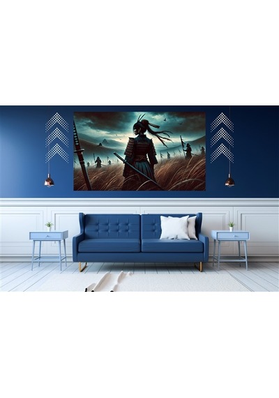 Ti-play Kadın Shogun Sancak Birliği 60x90cm Modern Samuray Pvc Çerçevesiz Tablo