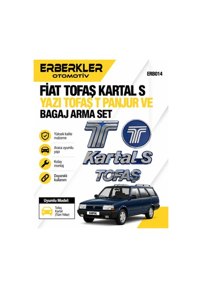 Fiat Tofaş Kartal S Yazı Tofaş T Panjur Ve Bagaj Arma Set - Erb1004
