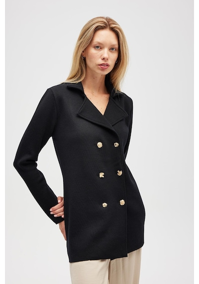 Peraluna Jisha, Kadın Örme Triko Blazer Ceket - Siyah Siyah