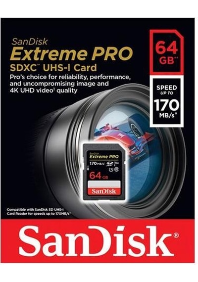 Sandisk 64Gb 170Mb/S Sd Hafıza Kartı