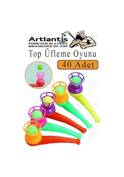 Top Üfleme Oyunu 40 Adet Saksafon Üfleme Nefes Oyuncağı Üfleme Düdüğü Oyuncak Karne Sınıf Çocuk Hediye
