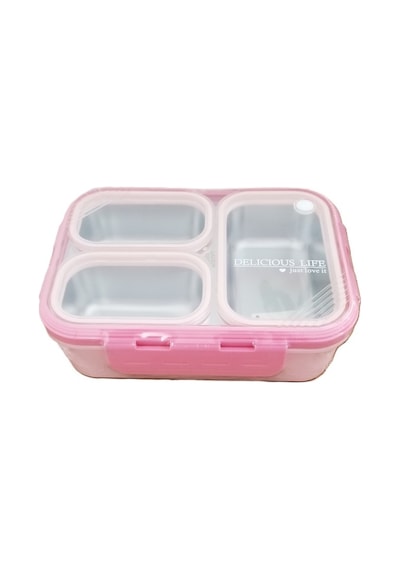 Akıllıelma-laxson Beslenme Kabı Çelik İthal Delicious Pembe 97097 0977 Pembe