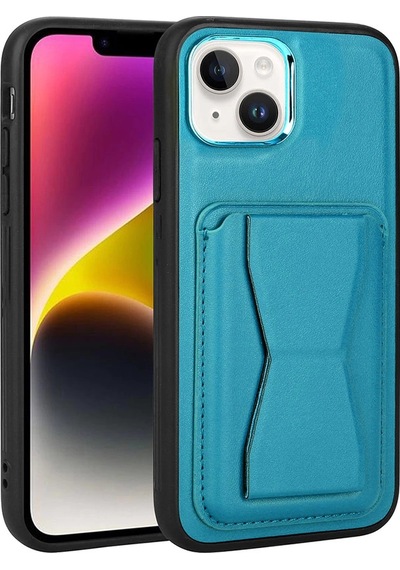 Apple Uyumlu iPhone 14 Plus Kılıf Kartlıklı Standlı Pu Deri Zore Memo Kapak