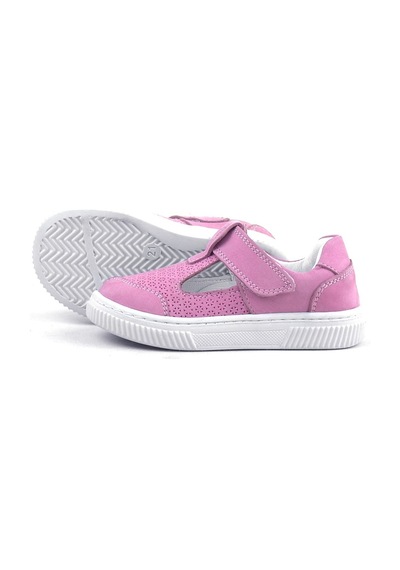 Hapshoe Rakerplus Hakiki Deri Pembe Cırtlı Bebek Sneaker Sandalet Pembe
