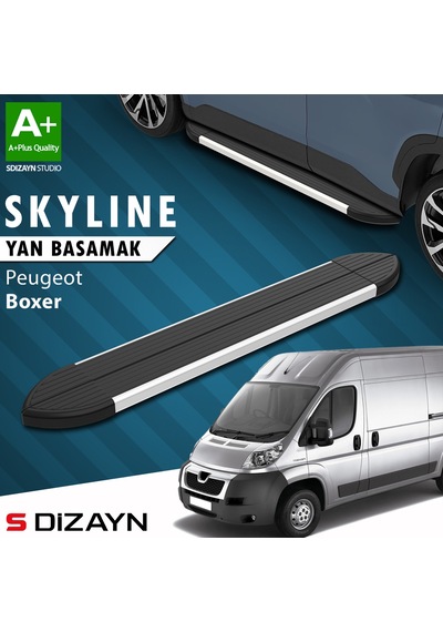 S-dizayn Peugeot Boxer 3 Kısa Şase Skyline Aluminyum Yan Basamak 203 Cm 2006 Üzeri A+ Kalite