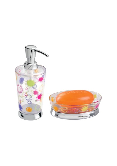 Sıa 2 Li Banyo Seti.Renkli Halkalı Model.Akrilik Diğer