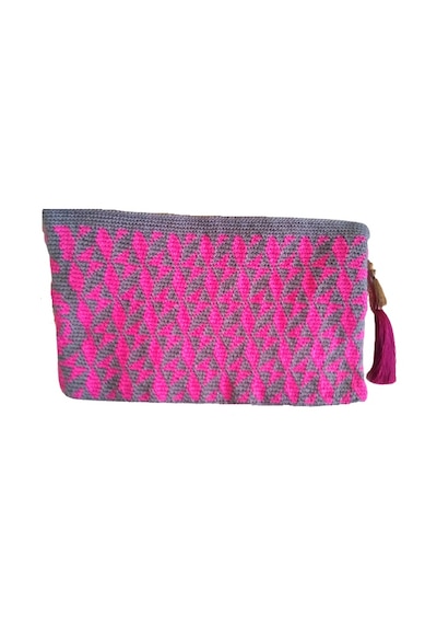 El&Ma El Örgüsü Wayuu Clutch Çanta (32 cm x 20 cm)