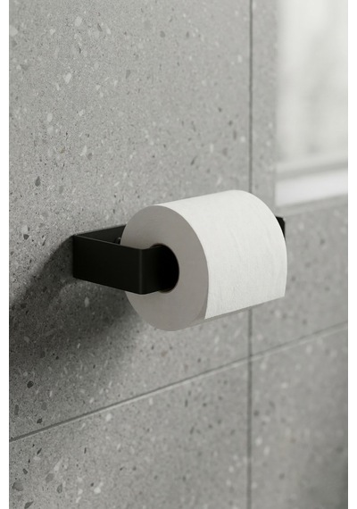 Buççin Online Mağaza Mat Siyah Wc Kağıtlık Modern Yapışkanlı Tuvalet Kağıtlık 019 Metal Siyah Çok Renkli