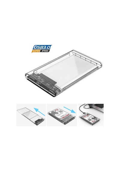 Orico Usb 3.0 To Sata 2.5’' Şeffaf Harici Harddisk Kutusu