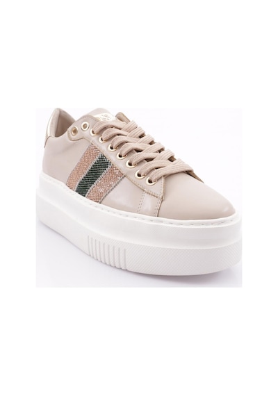 Dgn Es865 Kadin Kalin Silver Taşli Sneakers Ayakkabi ES865-2007-R0152 Bej