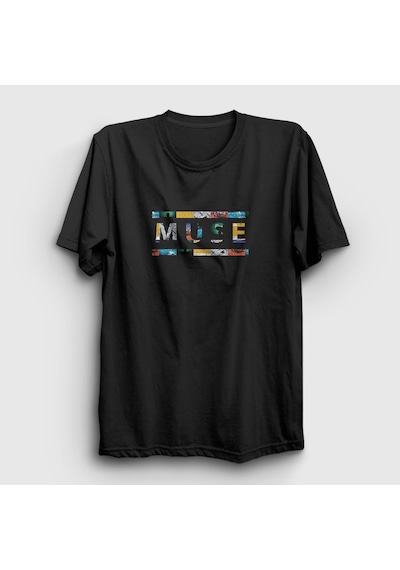 Presmono Unisex Logo V2 Muse T-shirt Siyah